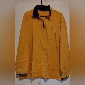 Nautica gold and navy sweater